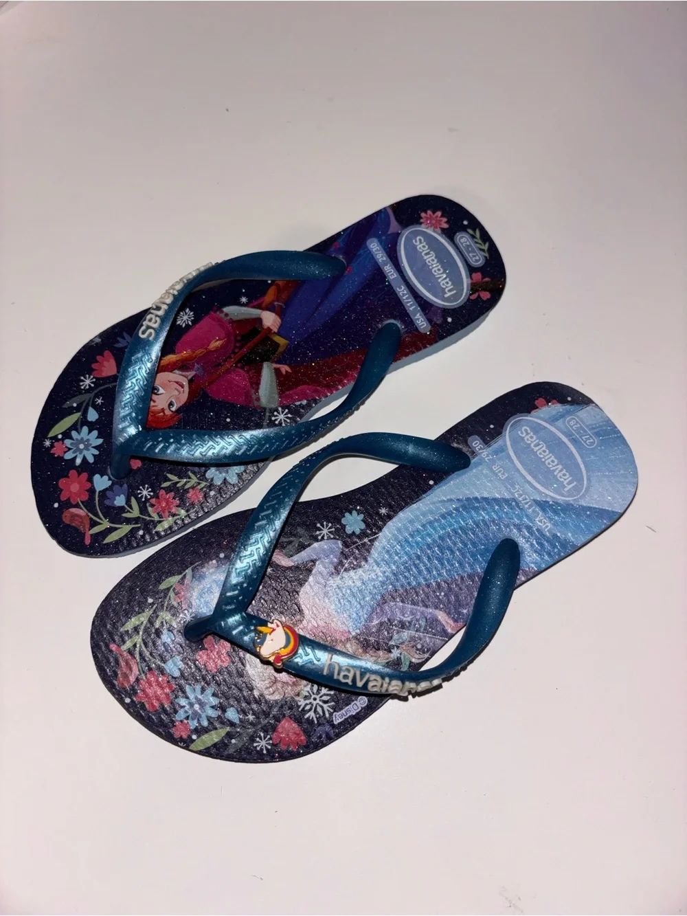 Havaianas Kids Teal & Navy Frozen Flip Flops